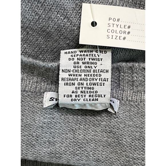 Sweet Romeo Grey Star Sweater Size L Heather Knit Pullover Nordstrom NWT - Picture 4 of 8